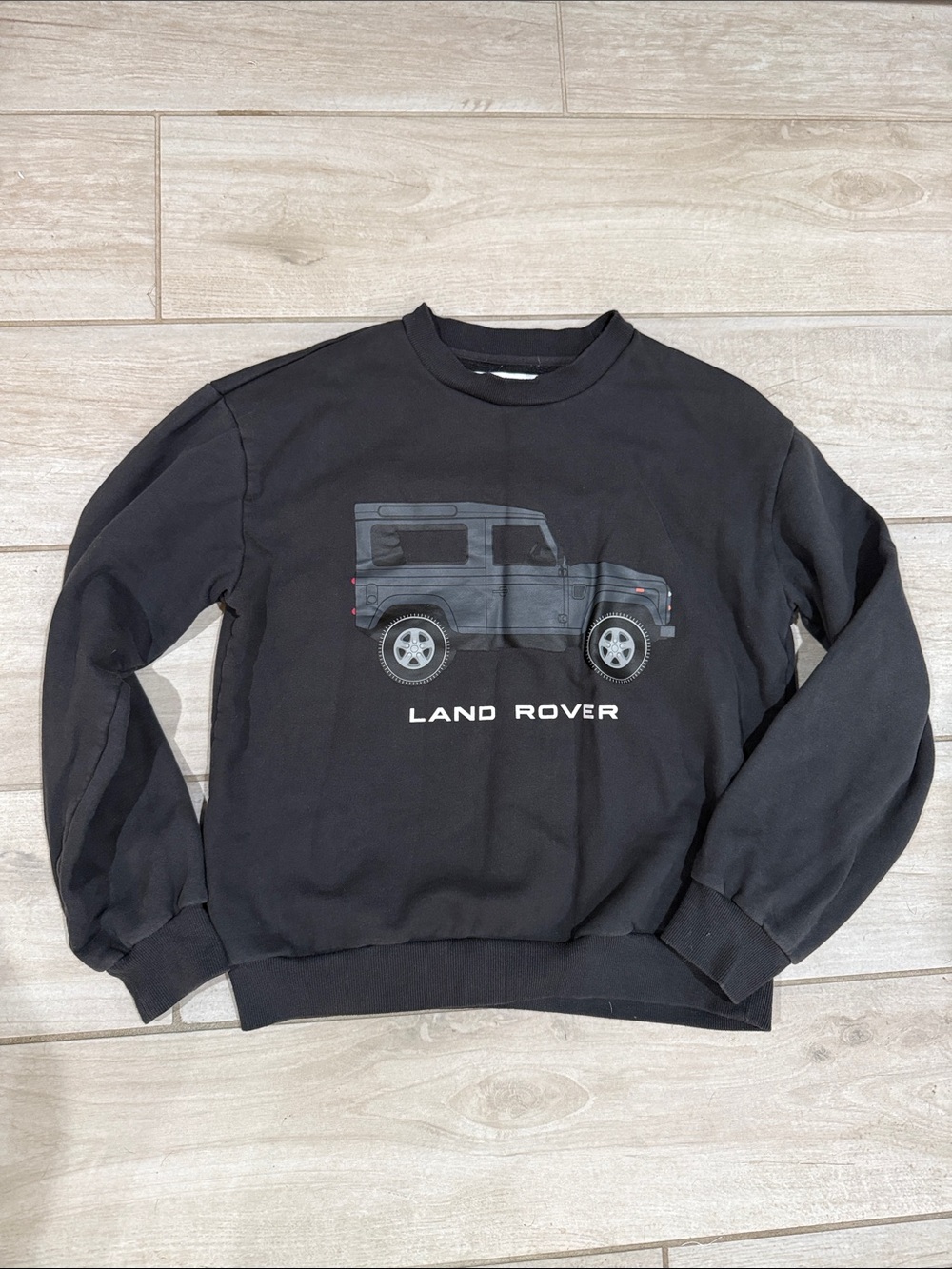 Range Rover Black Crewneck Sweatshirt with Vehicle Graphic